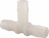 Made in USA 1/2" Barb, Kynar Single Barbed Tube Tee Natural (Color) T0-8NK - 48729222
