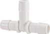 Made in USA 1/2" Barb, Polypropylene Single Barbed Tube Tee White T0-8WP - 48725220