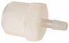 Made in USA 1/4" Barb, 3/4 NPT, Kynar Single Barbed Tube Adapter Male, Natural (Color) A12-4NK - 48728521