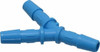 Made in USA 1/4" Barb, HDPE Single Barbed Tube Y Connector Male, Blue Y0-4AGHDPE - 41007121