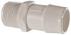 Made in USA 1" Barb, 3/4 NPT, Polypropylene Single Barbed Tube Adapter Male, White A12-16WP - 48724603