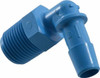 Made in USA 3/8" Barb, 3/8 NPT, HDPE Single Barbed Tube Threaded Elbow Male, Blue L6-6AGHDPE - 41006602
