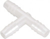Parker Hannifin 3/16" Barb, Nylon Single Barbed Tube Union Tee White 364HB-3N - 50572676
