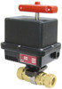 Gemini Valve 1/2" Pipe, 1,000 psi WOG Rating Brass Electric Actuated Ball Valve Reinforced PTFE Seal, Standard Port, TYLOK (Compression) End Connection 820416C8615120A - 86443256