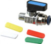 Aignep USA 1/8" Pipe, Full Port, Brass Standard Ball Valve Inline, Two Way Flow, MNPT x Push to Connect Ends, Composite Handle, 250 WOG Rating 86330-04-02 - 53660403