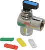Aignep USA 3/8" Pipe, Full Port, Brass Standard Ball Valve Right Angle, FNPT x FNPT Ends, Composite Handle, 250 WOG Rating 86720-06 - 53660494