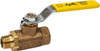 Apollo Valves 3/8" Pipe, Standard Port, Bronze Standard Ball Valve 2 Piece, Inline - One Way Flow, MNPT x FNPT Ends, Lever Handle, 600 WOG, 150 WSP 7080201 - 73305807