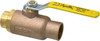Apollo Valves 1" Pipe, Standard Port, Bronze Standard Ball Valve 2 Piece, Inline - One Way Flow, Soldered x Soldered Ends, Lever Handle, 600 WOG, 125 WSP 70-205-01 - 37010238