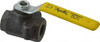 Apollo Valves 3/8" Pipe, Standard Port, Carbon Steel Standard Ball Valve 2 Piece, Inline - One Way Flow, FNPT x FNPT Ends, Lever Handle, 2,000 WOG, 150 WSP 73A10201A - 37011418