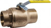 Apollo Valves Conbraco 1/2" Pipe, Standard Port, Lead Free Bronze Standard Ball Valve 2 Piece, Solder x Solder Ends, Lever Handle, 600 WOG, 150 WSP 70LF20301 - 62370135