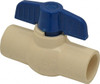 Legend Valve 3/4" Pipe, Large Port, CPVC Miniature Ball Valve Inline - One Way Flow, Solvent x Solvent Ends, Tee Handle, 150 WOG 202-404 - 36898047