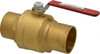 Legend Valve 2" Pipe, Full Port, Brass Standard Ball Valve Inline - One Way Flow, Soldered x Soldered Ends, Lever Handle, 600 WOG, 150 WSP 101-048 - 36894012