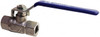 Legris 1/2" Pipe, Female Port, Nickel Plated Brass Standard Ball Valve Inline - One Way Flow, FBSPP x FBSPP Ends, Lever Handle, 435 WOG 4902 15 21 - 65400541