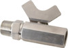 Midwest Control 1/2" Pipe, Reduced Port, Stainless Steel Miniature Ball Valve 2 Piece, Inline - Two Way Flow, MNPT x FNPT Ends, Butterfly Handle, 1,000 WOG, 150 WSP MSMF-50 - 89495121