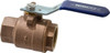 NIBCO 1" Pipe, Full Port, Bronze Standard Ball Valve 2 Piece, Inline - One Way Flow, FNPT x FNPT Ends, Lever Handle, 600 WOG, 150 WSP NL95H0A - 64935158