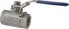 NIBCO 1" Pipe, Standard Port, Stainless Steel Standard Ball Valve 2 Piece, Inline - One Way Flow, FNPT x FNPT Ends, Locking Lever Handle, 2,000 WOG, 150 WSP NL94Q7A - 60813615