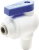 Parker Hannifin 3/8" Pipe, Full Port, Polypropylene Valve Male Elbow Ball Valve Bi-Directional, MNPT x Push-to-Connect Ends, Wedge Handle, 150 WOG PP4VME6-MG - 50595263