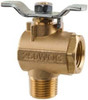 Parker Hannifin 1/2" Pipe, Brass Standard Ball Valve 2 Piece, Right Angle, MNPT x FNPT Ends, Tee Handle, 250 WOG, 150 WSP XV590P-8 - 04479499