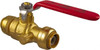 SharkBite 3/4 x 3/4" Pipe, Standard Port, Brass Standard Ball Valve Inline - Two Way Flow, Push-to-Connect x Push-to-Connect Ends, Steel Handle, 200 WOG 22305-0000LF - 33279829