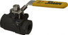 Sharpe Valves 1/4" Pipe, Standard Port, Carbon Steel Steam Service Ball Valve 1 Piece, Inline - One Way Flow, FNPT x FNPT Ends, Locking Lever Handle, 2,000 WOG, 250 WSP 4351011360 - 69013019