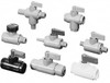 The Specialty Mfg. Co. 1/4" Pipe, Nylon Standard Ball Valve Inline - Two Way Flow, Barbed x Barbed Ends, Wedge Handle, 125 WOG 3994790 - 09881038