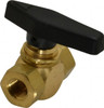 The Specialty Mfg. Co. 1/4" Pipe, Brass Standard Ball Valve Inline - Two Way Flow, FNPT x FNPT Ends, Wedge Handle, 500 WOG 3424190 - 09881384