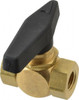 The Specialty Mfg. Co. 1/4" Pipe, Brass Standard Ball Valve Inline - Two Way Flow, FNPT x FNPT Ends, Wedge Handle, 500 WOG 3424490 - 09881392