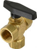 The Specialty Mfg. Co. 1/2" Pipe, Brass Standard Ball Valve Three Way, FNPT x FNPT x FNPT Ends, Wedge Handle, 400 WOG 3423390 - 09881509