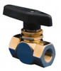 The Specialty Mfg. Co. 3/8" Pipe, Brass Standard Ball Valve Three Way, FNPT x FNPT x FNPT Ends, Wedge Handle, 400 WOG 3422490 - 09881491