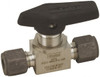 Parker Hannifin 1/8" Pipe, Compression x Compression CPI End Connections, Stainless Steel, Inline, Two Way Flow, Instrumentation Ball Valve 2,500 psi WOG Rating, Wedge Handle, PFA Seat 2Z-MB2LPFA-SSP - 86929593