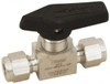 Parker Hannifin 3/8" Pipe, Stainless Steel, Inline, Two Way Flow, Instrumentation Ball Valve 3,000 psi WOG Rating, Wedge Handle, PFA Seat 6A-MB6LPFA-SSP - 86929684