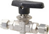 Parker Hannifin 3/8" Pipe, Stainless Steel, Inline, Two Way Flow, Instrumentation Ball Valve 6,000 psi WOG Rating, Wedge Handle, PTFE Seal, PTFE Seat 6A-B6LJ2-SSP - 86857406