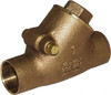 Legend Valve 1" Lead Free Bronze Check Valve Y-Pattern, C x C Sweat, 300 WOG 105-405NL - 66402769