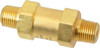 Parker Hannifin 1/8" Brass Check Valve Inline, MNPT x MNPT, 3,000 WOG 2M-C2L-1-BN-B - 86723228