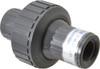 Plast-O-Matic Valves 1/2" PVC Check Valve Inline, FNPT x FNPT, 150 WOG CKM050EP-PV - 08574642
