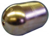 Made in USA 3" Diam x 7" Long, Oblong, Tubed Through Connection, Metal Float 3/8" Rod Thread, Copper, 25 Max psi, 20 Gauge OC3X720T38 - 07428998