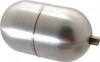 Made in USA 4" Diam x 7" Long, Oblong, Hex Spud Connection, Metal Float 1/4-20 Thread, Stainless Steel, 150 Max psi, 19 Gauge OS4X7194D - 56489818