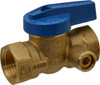 Legend Valve 1/2" Pipe, Brass, Straight with Side Tap, Gas Ball Valve 175 psi WOG Rating, Wedge Handle, FNPT x FNPT End Connections, 1 Piece 102-513 - 36894806