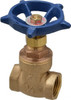 Legend Valve 1/2" Pipe, Threaded Bronze Solid Wedge Stem Gate Valve 200 WOG, 125 WSP, Screw-In Bonnet 104-503 - 36894996