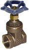 Legend Valve 3" Pipe, Threaded Bronze Solid Wedge Stem Gate Valve 200 WOG, 125 WSP, Screw-In Bonnet 104-510 - 36895068