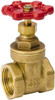 Value Collection 1" Pipe, Class 150, IPS Brass Wedge Compact Gate Valve 200 WOG, 200 WSP, Screw Over Bonnet, For Use with Water, Oil & Gas 100-405NL - 45884129