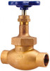 NIBCO 2" Pipe, Soldered Ends, Bronze Integral Globe Valve PTFE Disc, Union Bonnet, 300 psi WOG, 150 psi WSP, Class 150 NJ3400D - 81361800