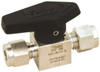 Parker Hannifin 1/8" Pipe, 3,000 psi WOG Rating, 316 Stainless Steel, Inline, One Way Instrumentation Plug Valve Wedge Handle, Viton Seal 2A-PR4-VT-SS - 86857182
