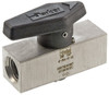 Parker Hannifin 1/2" Pipe, 3,000 psi WOG Rating, 316 Stainless Steel, Inline, One Way Instrumentation Plug Valve Wedge Handle, FNPT x FNPT End Connections, Viton Seal 8F-PR6-VT-SS - 86857299