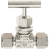 Ham-Let 5,000 Max psi, 1/2" Pipe, 316 Grade Stainless Steel, Inline Soft Seat Instrumentation Needle Valve Compression x Compression End Connections, Swaglok SS-1KS8-SH 3200968 - 85552321