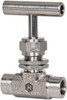Ham-Let 5,000 Max psi, 1/4" Pipe, 316 Grade Stainless Steel, Inline Stem Vee Instrumentation Needle Valve FNPT x FNPT End Connections, Swaglok SS-1VF4-SH 3204828 - 85546802