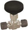 Parker Hannifin 5,000 Max psi, 1/8" Pipe, 316 Grade Stainless Steel, Inline Instrumentation Needle Valve Compression x Compression CPI End Connections 2Z-V4LN-SS - 86640596