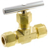 Parker Hannifin 3,000 Max psi, 1/2" Pipe, Brass, Inline Instrumentation Needle Valve 8A-V8LN-B - 86640521