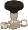 Parker Hannifin 5,000 Max psi, 3/8" Pipe, 316 Grade Stainless Steel, Inline Instrumentation Needle Valve 6A-V6LN-SS - 86640646