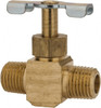 Parker Hannifin 1/4" Pipe, Inline Needle Valve MNPTF x MNPTF Ends, Brass Valve, 150 Max psi NV107P-4 - 03005055